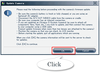 Click "OK" on the Update window.