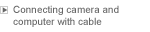Connecting camera and computer with cable