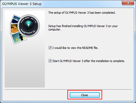 When the following window is displayed, click Close to complete the installation.