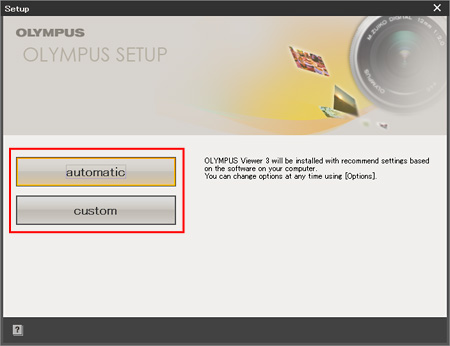 Choose automatic or custom to start the initial setting.