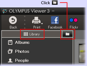 Click Folder to change the Library view to Folder view