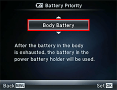 Body battery priority 