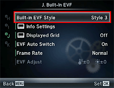 Built-in EVF Style
