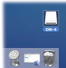 DM-4アイコンをゴミ箱アイコンにドラッグ＆ドロップした後、パソコンからレコーダを取り外します。